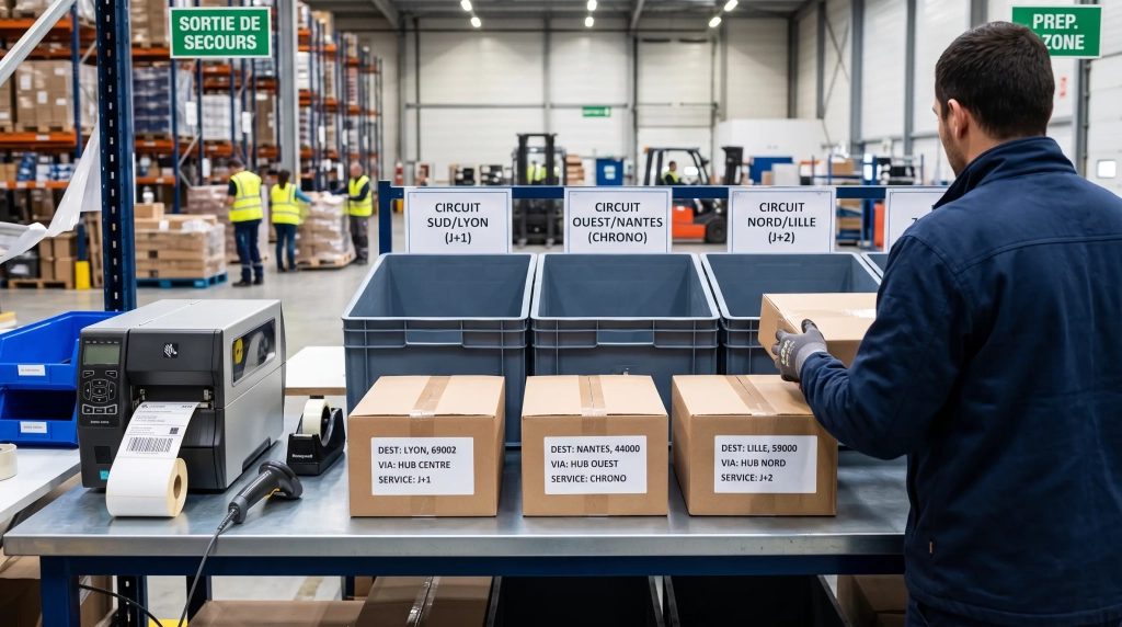 Choix entre plusieurs options d'expédition flexibles au moment de préparer un colis