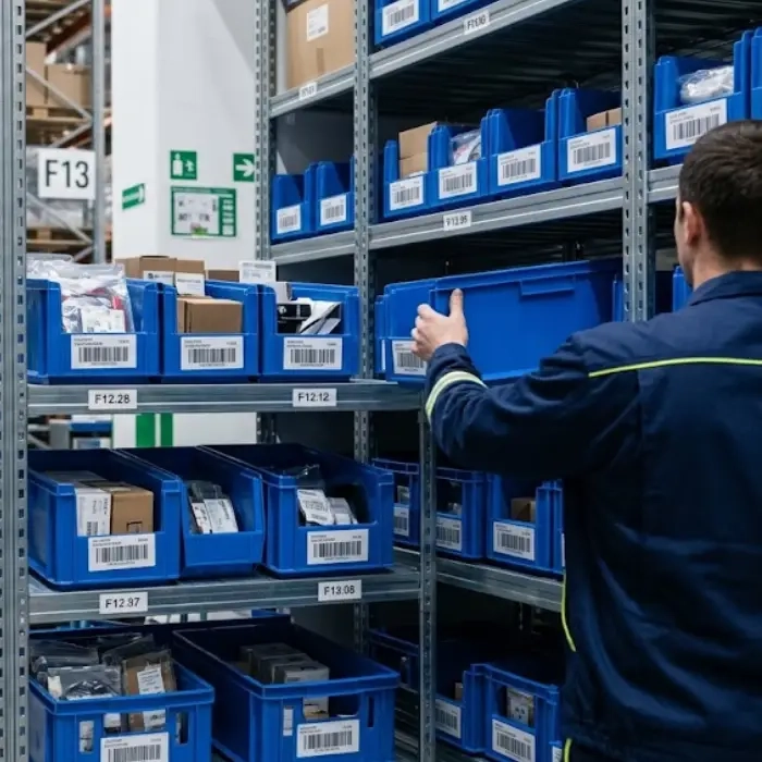 Remise en stock d'articles issus des retours e-commerce sur rayonnage